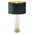 Searchlight - 81712GR - Searchlight Oxford Table Lamp - Glass, Brass Metal & Green Velvet Shade Search Light Part Number 81712GR