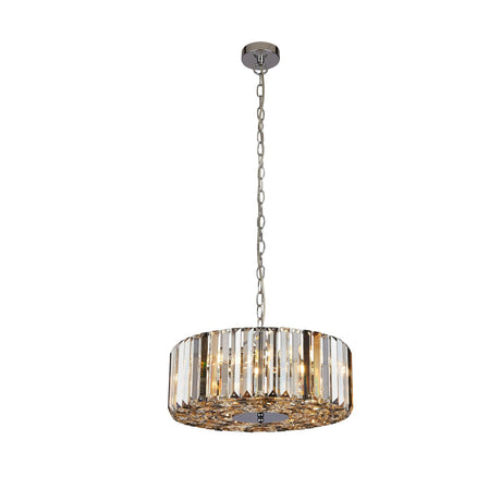 Searchlight - 82101-4CC - Searchlight Chapeau 4Lt Pendant/Semi-Flush - Amber, Smoke & Crystal Search Light Part Number 82101-4CC