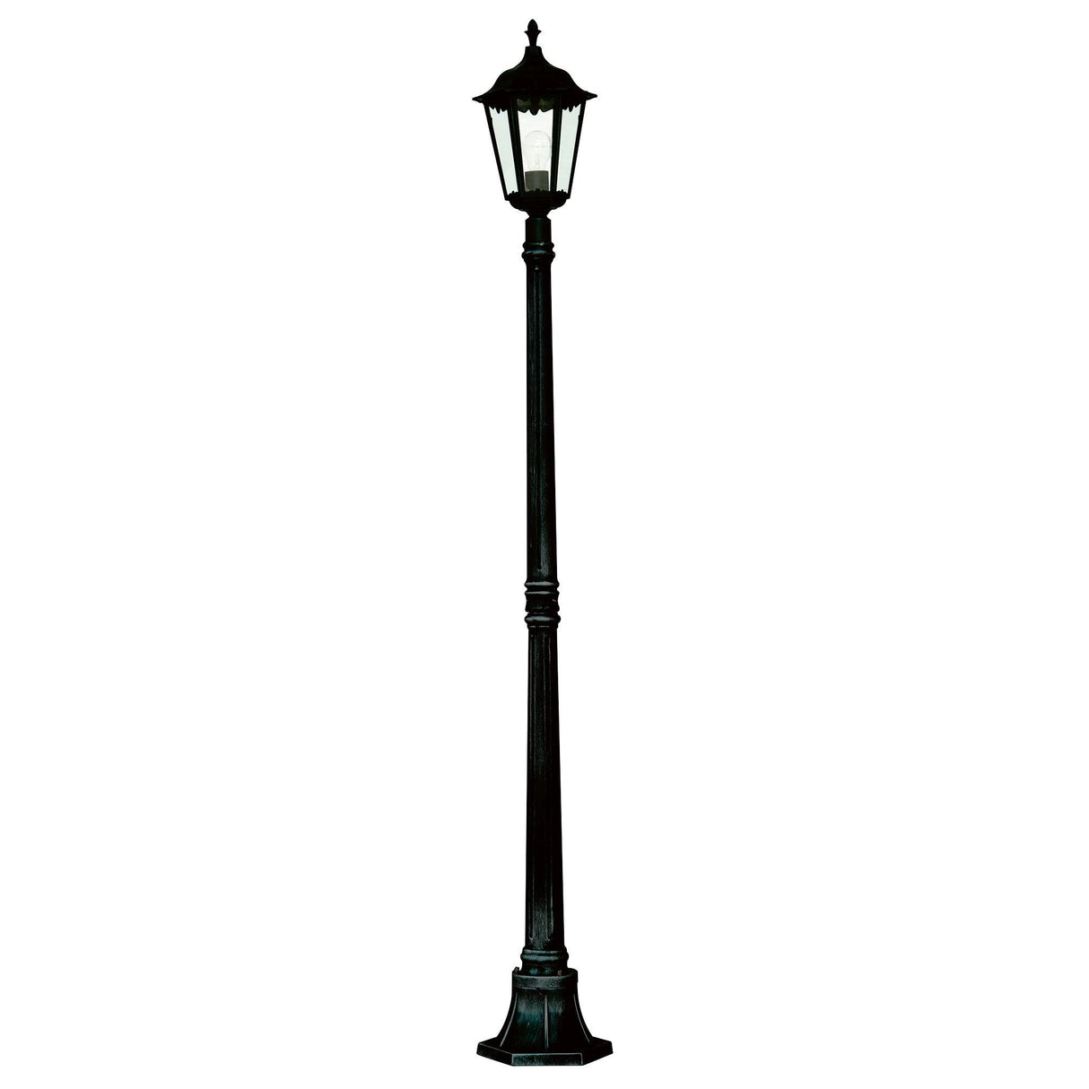 Searchlight - 82508BK - Searchlight Alex 183cm Outdoor Post - Silk Black Metal & Glass, IP44 Search Light Part Number 82508BK