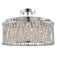 Searchlight - 8335-5CC - Searchlight Elise 5Lt Pendant/Semi-Flush - Chrome & Crystal Search Light Part Number 8335-5CC