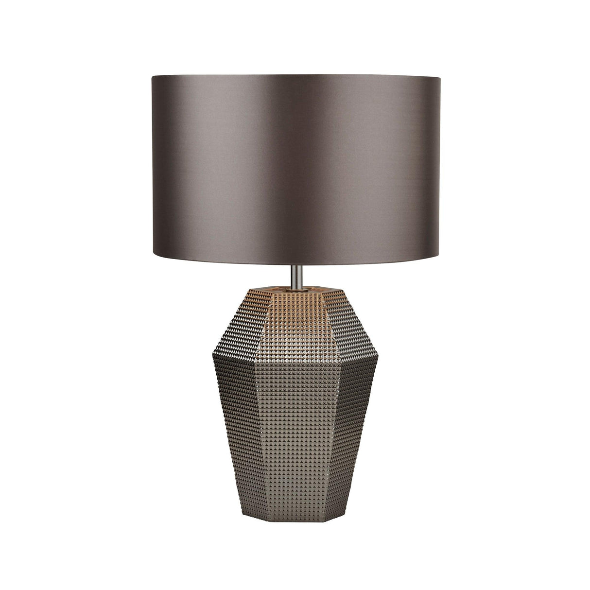 Searchlight - 8347SM - Searchlight Lucy Table Lamp - Smoked Glass & Satin Shade Search Light Part Number 8347SM