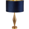 Searchlight - 84631AZ - Searchlight Rye Table Lamp - Antique Brass Metal & Navy Velvet Shade Search Light Part Number 84631AZ