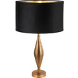 Searchlight - 84631BK - Searchlight Rye Table Lamp - Antique Brass Metal & Black Velvet Shade Search Light Part Number 84631BK