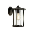 Searchlight - 8477BK - Searchlight Pagoda Outdoor Wall Light- Black Metal & Clear Glass Search Light Part Number 8477BK