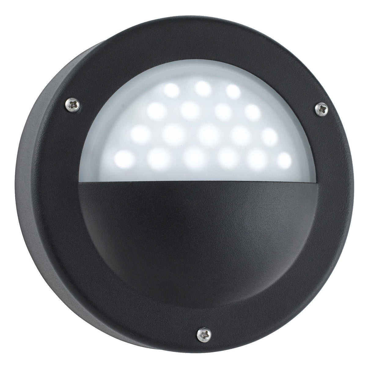 Searchlight - 8744BK - Searchlight Bangor LED Outdoor Flush - Black & Polycarbonate, IP44 Search Light Part Number 8744BK