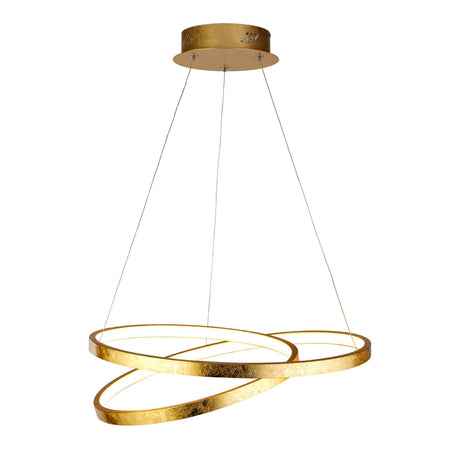 Searchlight - 8761GO - Searchlight Float Pendant - Gold Leaf Metal & Opal Search Light Part Number 8761GO