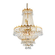 Searchlight - 9112-52GO - Searchlight Versailles 9Lt Chandelier - Gold Metal & Crystal Search Light Part Number 9112-52GO