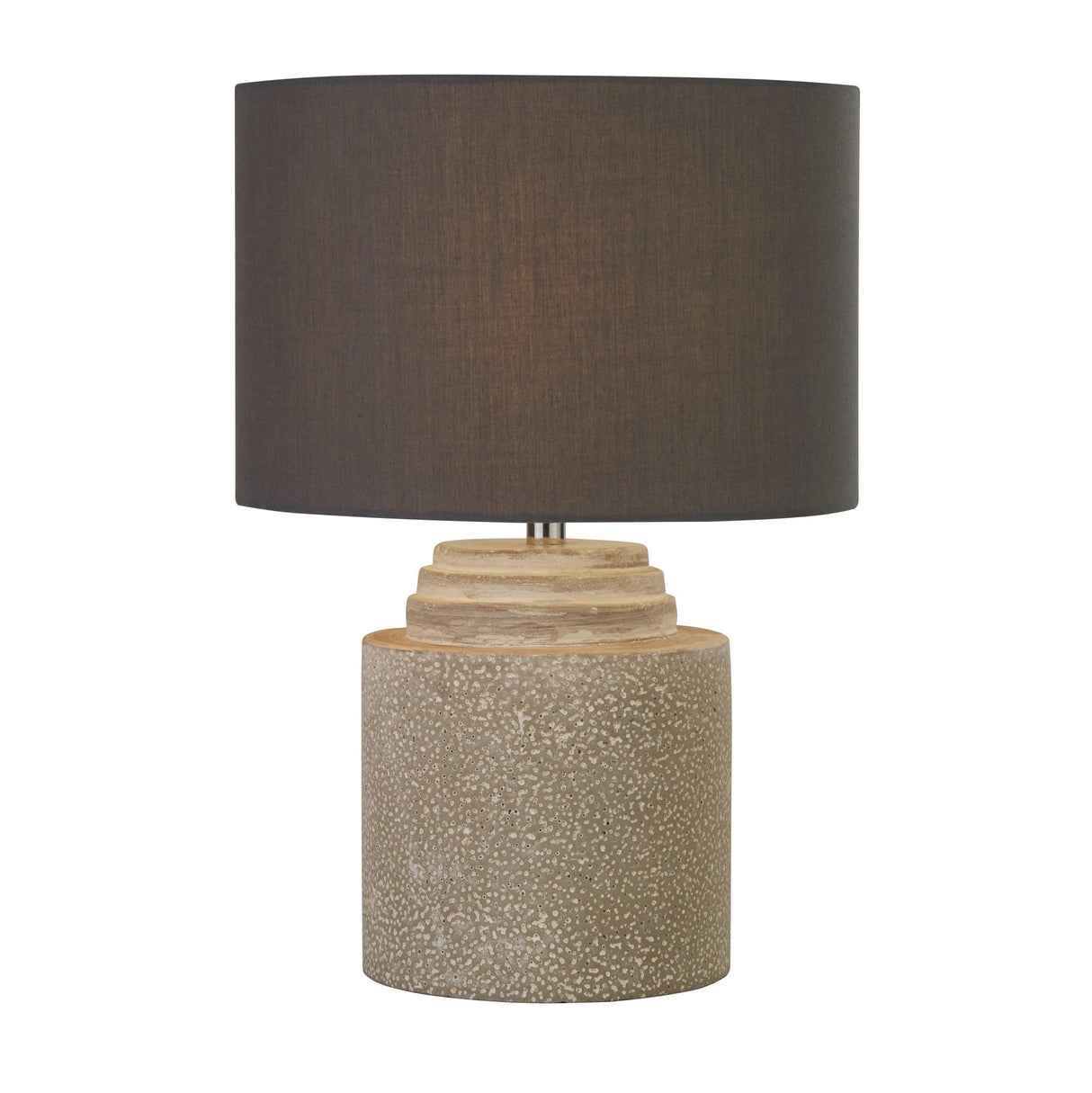 Searchlight - 9260GY - Searchlight Zara Table Lamp - Cement Base & Fabric Shade Search Light Part Number 9260GY