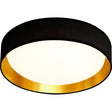 Searchlight - 9371-37BGO - Searchlight Gianna Flush - Black Fabric, Gold Inner & Acrylic Diffuser Search Light Part Number 9371-37BGO