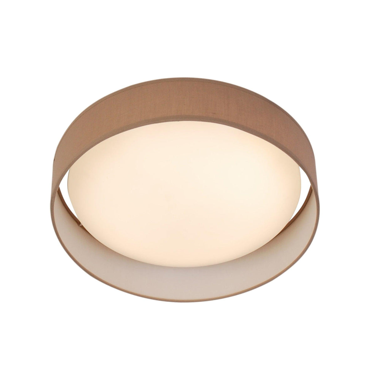 Searchlight - 9371-50BR - Searchlight Gianna LED Flush Ceiling Light - Acrylic, & Fabric Shade Search Light Part Number 9371-50BR