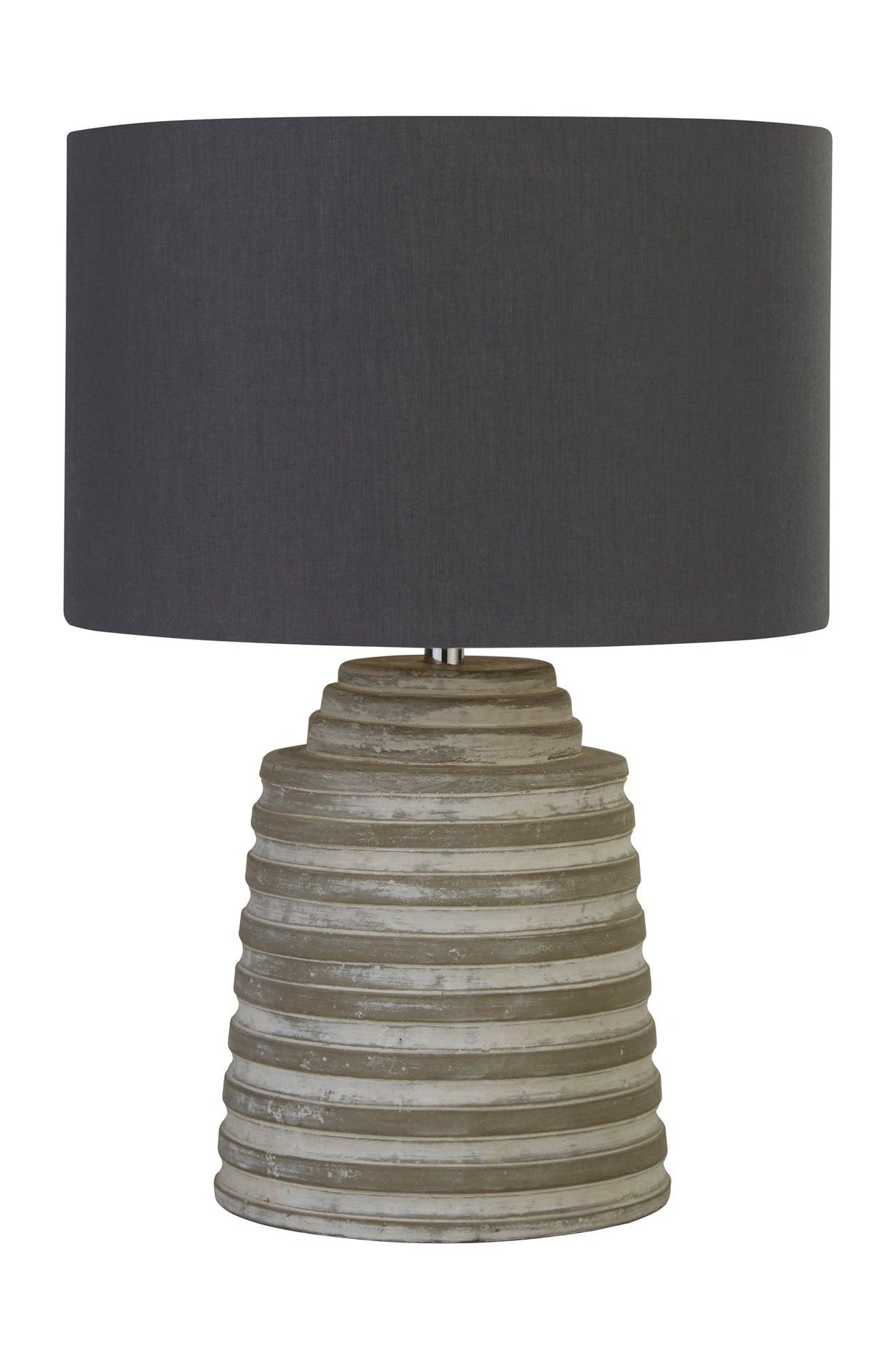 Searchlight - 9621GY - Searchlight Liana Table Lamp - Grey Cement & Grey Fabric Shade Search Light Part Number 9621GY