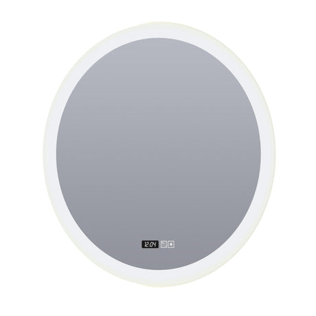 Searchlight - 96512 - Searchlight Round Bathroom Mirror - Digital Clock, Demister Search Light Part Number 96512