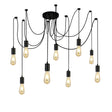 Searchlight - 9669-9BK - Searchlight Squiggle 9Lt Pendant - Black Metal & Cables Search Light Part Number 9669-9BK