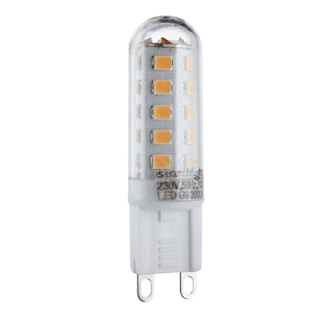 Searchlight - PL1912CW - Searchlight Pack 10 Dimmable Clear G9 LED Lamps - Cool White Search Light Part Number PL1912CW