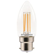 Sylvania - FL-CP-LCND4.5BCCVWW/DIM SYLn - Sylvania LED Candle 4.5W (40W) B22d 827 2700K Clear Dimmable MPN = 29343