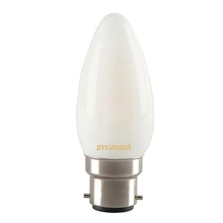 Sylvania - FL-CP-LCND4BCOVWW SYL - Sylvania Sylvania LED Candle 4W B22d 827 2,700K Pearl B22d Bayonet BC 2700K Very Warm White