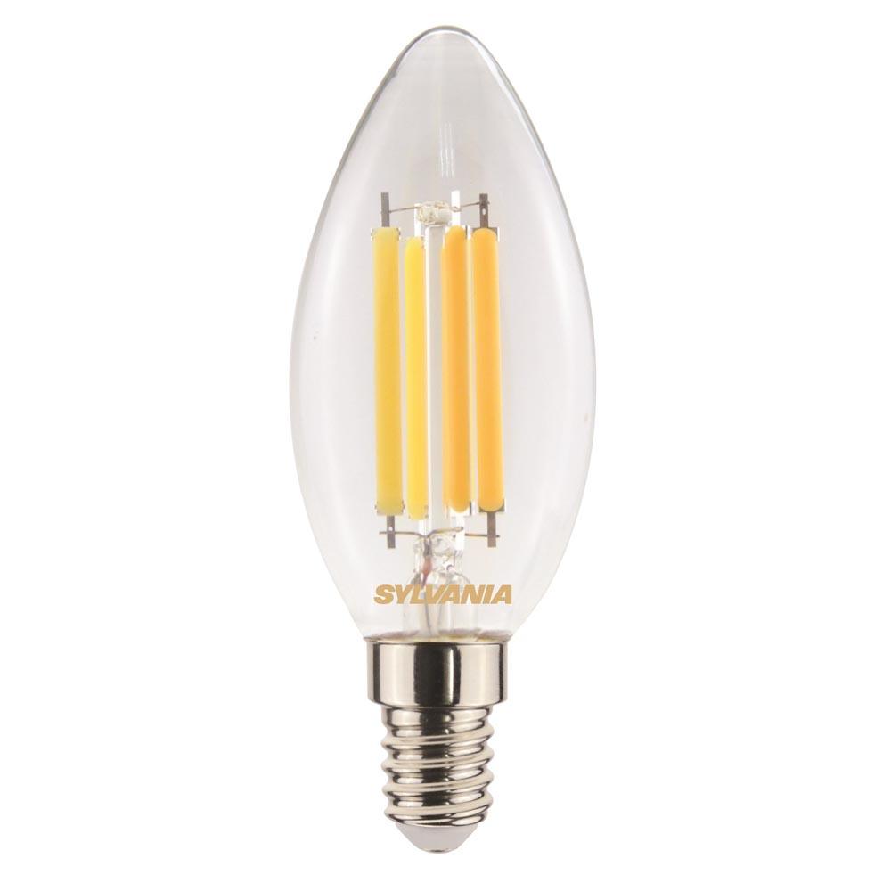 Sylvania - FL-CP-LCND6SESCVWW SLI - Sylvania Sylvania Retro LED Candle 6W (60W) E14 Clear Very Warm White 827 MPN = 29376