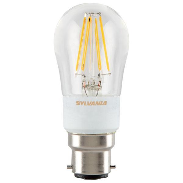 Sylvania - FL-CP-LRND45BCC/4.5VWW/DIM SYLo - Sylvania Sylvania LED Golfball 4.5W B22d Bayonet Cap Clear 2700K Dimmable