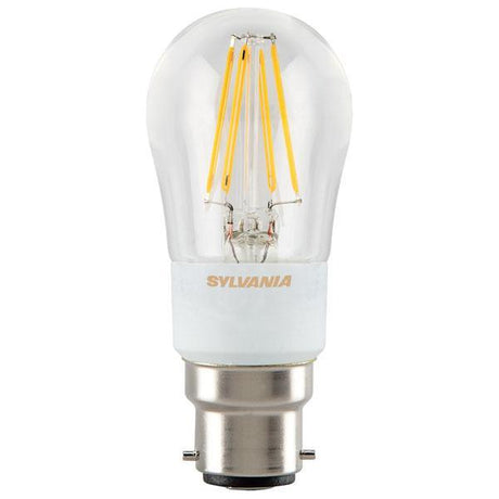 Sylvania - FL-CP-LRND45BCC/4.5VWW/DIM SYLo - Sylvania Sylvania LED Golfball 4.5W B22d Bayonet Cap Clear 2700K Dimmable