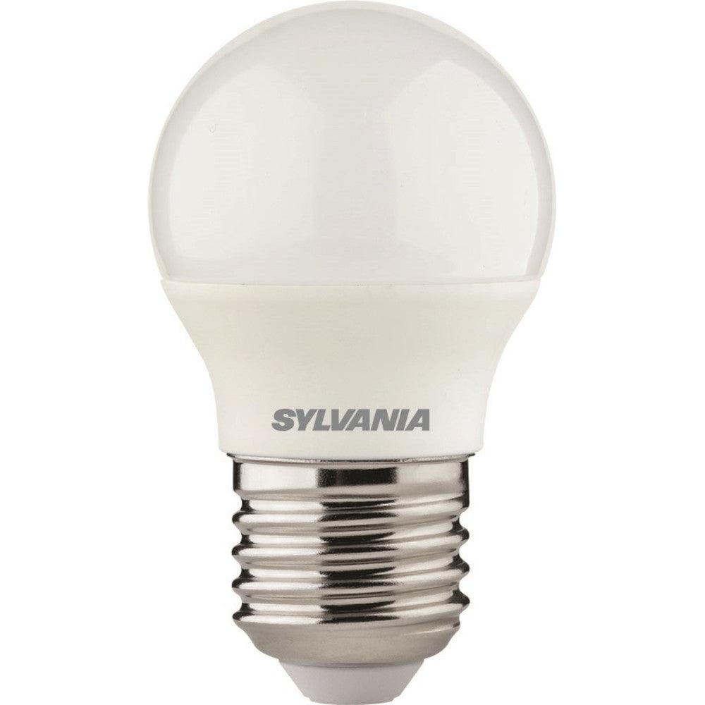 Sylvania - FL-CP-LRND45ESO/2.5VWW SLI - Sylvania 29619 Sylvania LED 45mm Round 2.5W (25W Eq.) E27 Opal 2700K LED 45mm Round LED Lamps