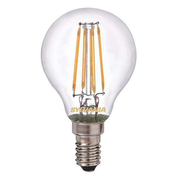 Sylvania - FL-CP-LRND45SESC/4VWW SYL - Sylvania LED RND45 4W E14 Small Edison Screwed Cap Clear 827 2,700K