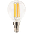 Sylvania - FL-CP-LRND45SESC/6VWW SLI - Sylvania Sylvania LED 45mm Round 6W (60W eq.) E14 Clear Very Warm White MPN = 29533