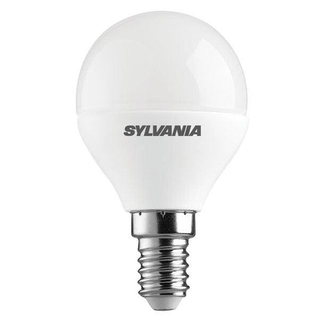 Sylvania - FL-CP-LRND45SESO/6.5VWW SYL - Sylvania 26954 LED RND45 6.5W E14 Opal 2,700K LED 45mm Round LED Lamps