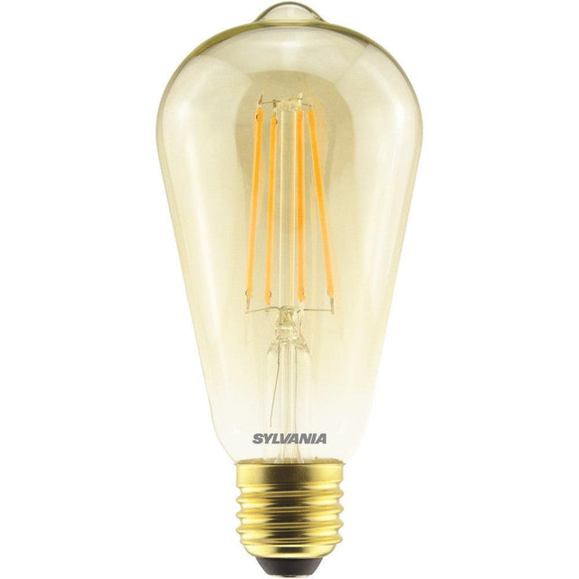 Sylvania - FL-CP-LSQ6ESG/DIM SLI - Sylvania Sylvania ToLEDo Retro ST64 Gold 6W 240V 560lm 825 E27 Dimmable MPN = 29307